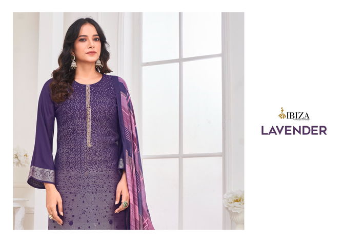 Lavender By Ibiza Viscose Pashmina Dress Material Wholesale Shop In Surat